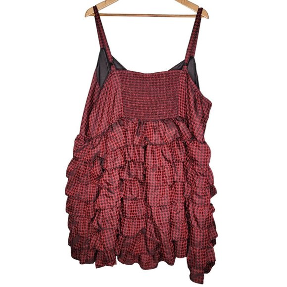 Torrid Red and Black Ruffled Mini Dress - Picture 2 of 3